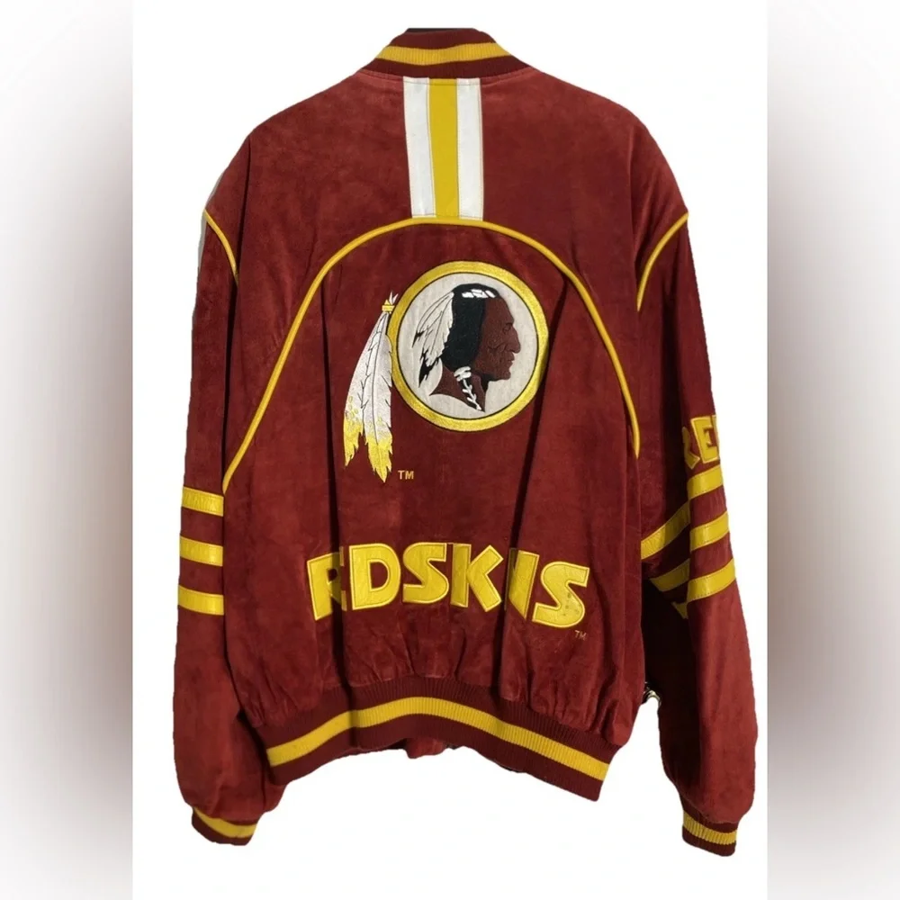 Carl Banks x GIII MEN’S SUEDE LEATHER WASHINGTON REDSKINS JACKET Size 2XL VGC - Picture 9 of 15
